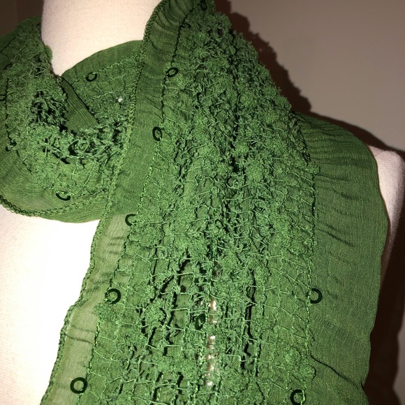 Indigo Soul Green Scarf - Picture 5 of 9